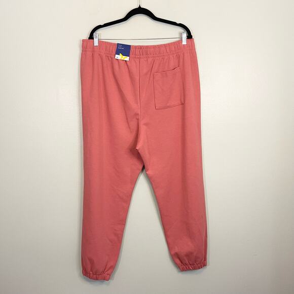 Old Navy Sweatpants Women XL Coral Pink Fleece High Rise Active Jogger Gym NWT - Picture 2 of 11